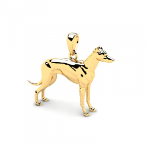 Wisiorek złoty pies chart greyhound