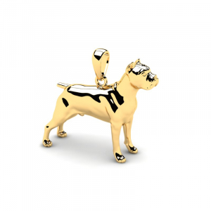Wisiorek złoty pies cane corso