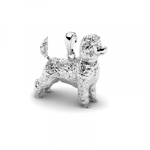 Wisiorek srebrny pies pudel toy