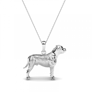 Naszyjnik srebrny pies buldog amerykański