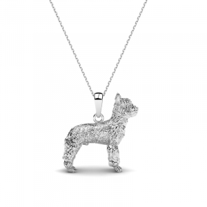 Naszyjnik srebrny pies yorkshire terrier
