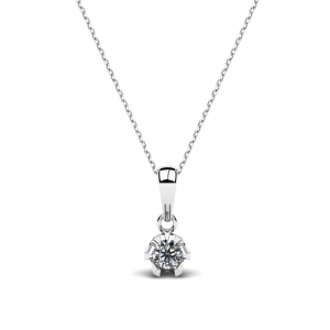 Genuine round diamond necklace 0,07ct  (1) (1) (1) (1) (1)
