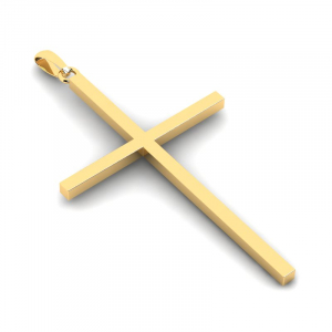Krzyżyk złoty klasyczny 35mm grawer