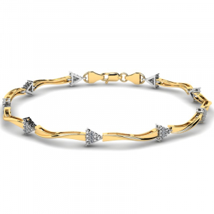 Gold bracelet with 0.15ct diamonds present (1) (1)