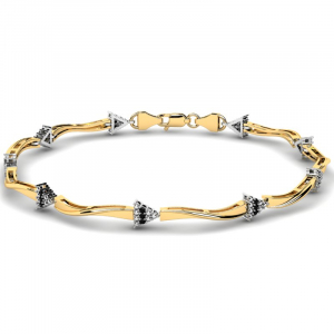 Gold bracelet with 0.15ct diamonds present (1) (1) (1)