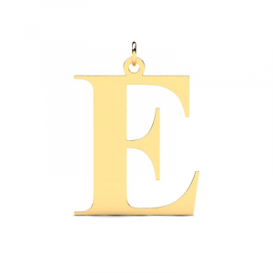 Wisiorek złoty duża litera E mono grawer