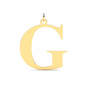 Wisiorek złoty duża litera G mono grawer