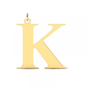Wisiorek złoty duża litera K mono grawer