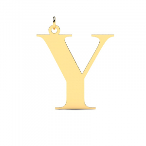 Wisiorek złoty duża litera Y mono grawer
