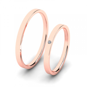 Classic rose gold wedding rings from producer