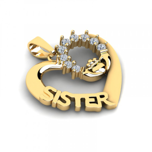 Wisiorek złoty dla sióstr sister grawer