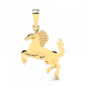 Wisiorek złoty koń grawer