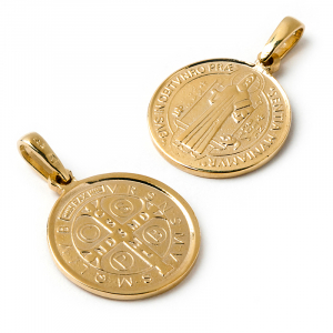 Medalik złoty św. benedykt 14kr