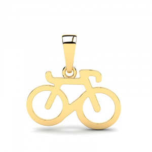 Wisiorek złoty rower kolarzówka