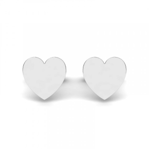 Yellow gold heart earrings stud backs (1)