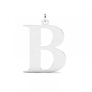 Wisiorek srebrny duża litera B mono grawer