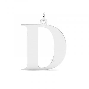 Wisiorek srebrny duża litera D mono grawer