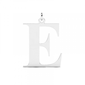 Wisiorek srebrny duża litera E mono grawer