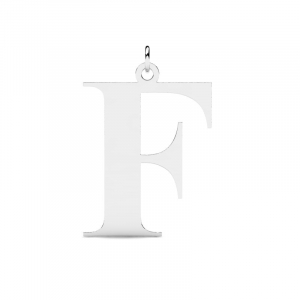 Wisiorek srebrny duża litera F mono grawer