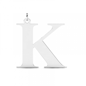Wisiorek srebrny duża litera K mono grawer