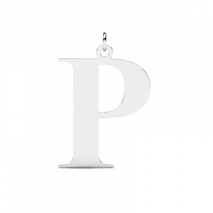 Wisiorek srebrny duża litera P mono grawer
