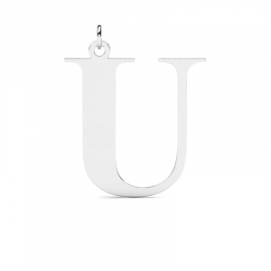 Wisiorek srebrny duża litera U mono grawer