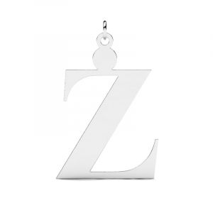 Wisiorek srebrny duża litera Ż mono grawer