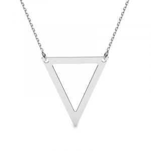 Naszyjnik srebrny błyszczący trójkąt