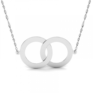 Yellow gold necklace with two rings (1) (1) (1)