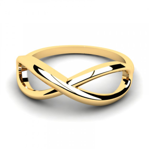 14k yellow gold infinity ring