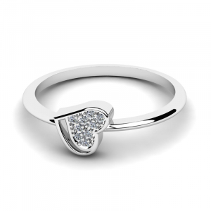14k gold heart engagement ring present