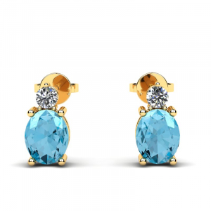 White gold diamond and tanzanite stud earrings (1) (1) (1) (1)