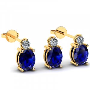 Yellow gold earrings sapphires and diamonds (1) (1) (1) (1)