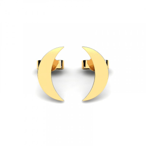 Gold moon stud earrings moonlight collection