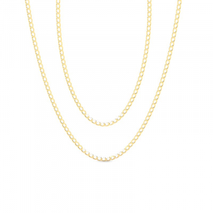 14k yellow gold solid curb chain  (1)