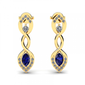 Gold earrings with 0.85ct amethysts and diamonds (1) (1) (1) (1) (1) (1) (1) (1)