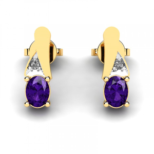 Yellow gold diamond and sapphire stud earrings (1) (1) (1)