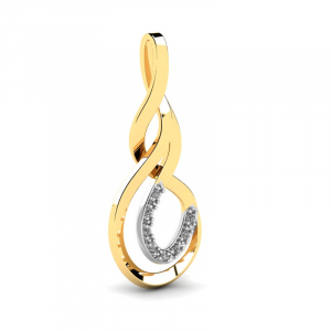 Gold pendant with genuine diamonds 0,04ct (1)