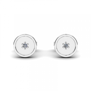Gold round diamond stud earrings  (1) (1)