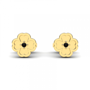 Yellow gold diamond stud earrings flowers (1) (1) (1)