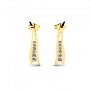 Exclusive gold earrings with diamonds present (1)