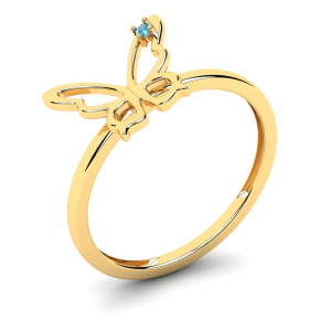 14k gold butterfly ring with zirconia (1) (1)
