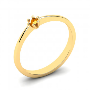 0,05ct diamond ring in 14k yellow gold (1)