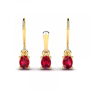 Gold kidney hook earrings with sapphire 1,00ct (1) (1) (1) (1) (1) (1) (1) (1) (1)