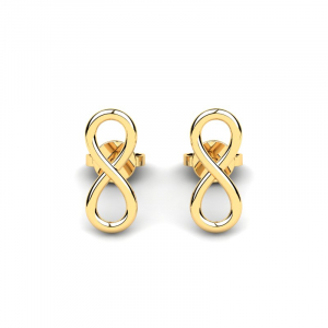 8k yellow gold classic infinity earrings