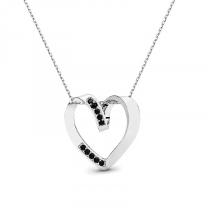 White gold necklace with diamond heart (1) (1)