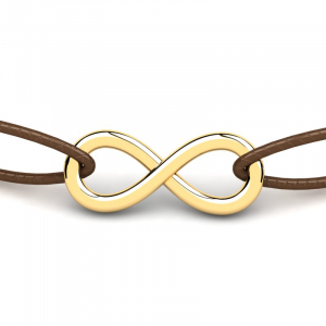 14 karat gold infinity cord bracelet
