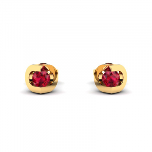 White gold earrings with rubies from producer (1) (1)