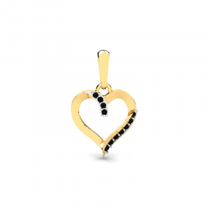 Gold heart pendant with diamonds gift (1) (1) (1)