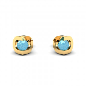 White gold round diamond stud earrings 0,30ct (1)